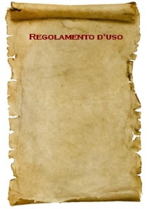regolamento d'uso